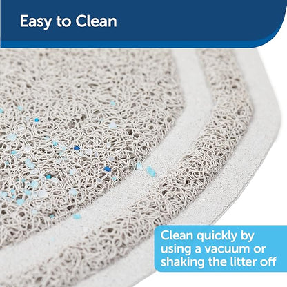 PetSafe Cat Litter Mat - Waterproof Litter Trapping Mat for Hygienic Clean Floors - Anti-Slip Double Layer Back - Cat-Friendly Texture for Sensitive Paws - Small