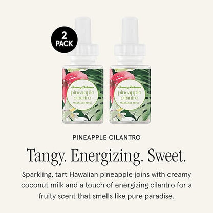 Pura & Tommy Bahama Home Scent Refill - Smart Home Air Diffuser - Up to 120-Hours of Luxury Fragrance per Refill - Home Essential - Clean & Safe Diffuser Fragrance - 2 Pack, Pineapple Cilantro