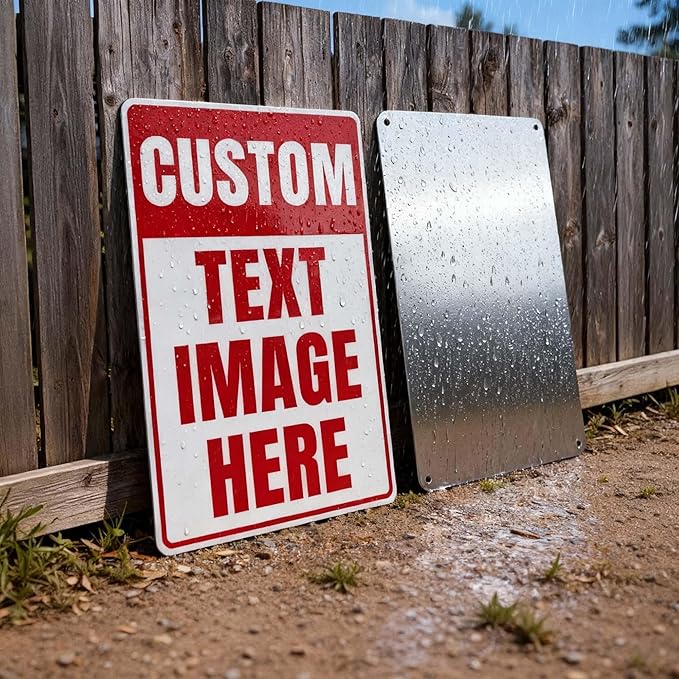 Custom Signs Outdoor, Personalized Metal Signs for Business, 20x15 Inches, Rust Free .040 Aluminum, Fade Resistant, Reflective Option