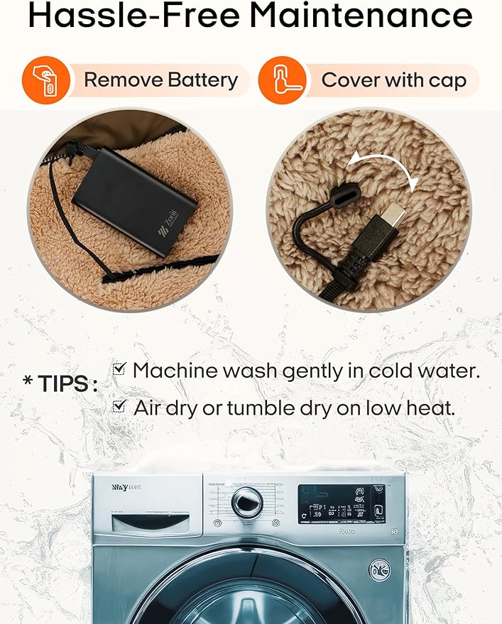 ZonLi Z-Walk Battery Operated Heated Blanket,Rechargeable 12v Portable Heated Blanket with 3 Heating Levels,Includes 20000mAh Power Bank,for Camping,Car,Stadium,Outdoors(Army Green)