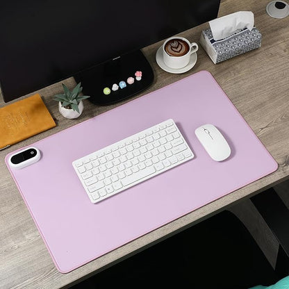 Konohan Heated Large Desk Mat PU Leather Warm Mouse Pad with 5 Heating Level & 4 Hour Auto Shut-Off Heating Keyboard Pad Warmer Gaming Mice Mat Only Supports 110v(Purple Color,23.6"x 14.2")