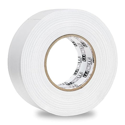 Wow Gaffers Tape 2 Inch White - 50 Yards (Pack of 6), Residue Free, Non-Reflective & Heavy-Duty - Professional Grade White Gaff Tape - Ideal for Photography Backdrop, Cables, Cords & Floor Taping