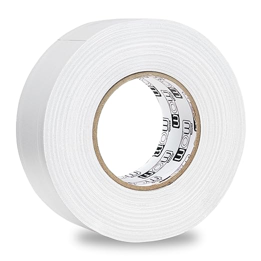 Wow Gaffers Tape 2 Inch White - 50 Yards (Pack of 2), Residue Free, Non-Reflective & Heavy-Duty - Professional Grade Gaff Tape - Ideal for Photography Backdrop, Cables, Cords & Floor Taping