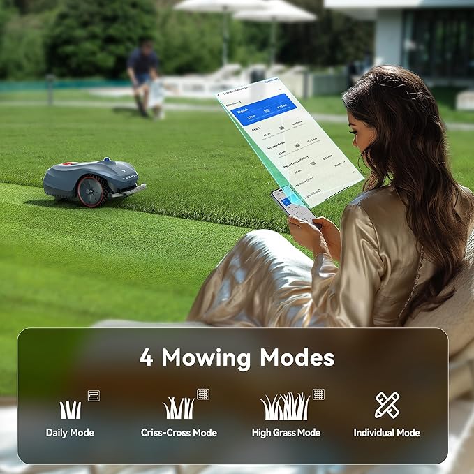 Neomow X LE 3D LiDAR Slam Mapping Robot Lawn Mower Perimeter Wireless for 0.37 Acre AI Vision Obstacle Avoidance with 4G, No RTK Antenna Required, App Control, GPS, IPX5, Anti-Theft, Queit