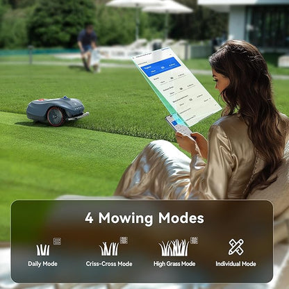 Neomow X 3D LiDAR Slam Mapping Robot Lawn Mower Perimeter Wireless for 1 Acre AI Vision Obstacle Avoidance with 4G, No RTK Antenna Required, App Control, GPS, IPX5, Anti-Theft, Queit