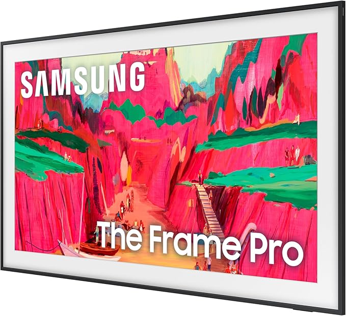 Samsung 65-Inch Class The Frame Pro LS03FW 4K Neo QLED Mini LED Smart TV (2025 Model) Slim Fit Wall Mount, Modern Frame Design, Wireless One Connect, NQ4 AI Gen3 Processor, Art Mode, Alexa Built-in