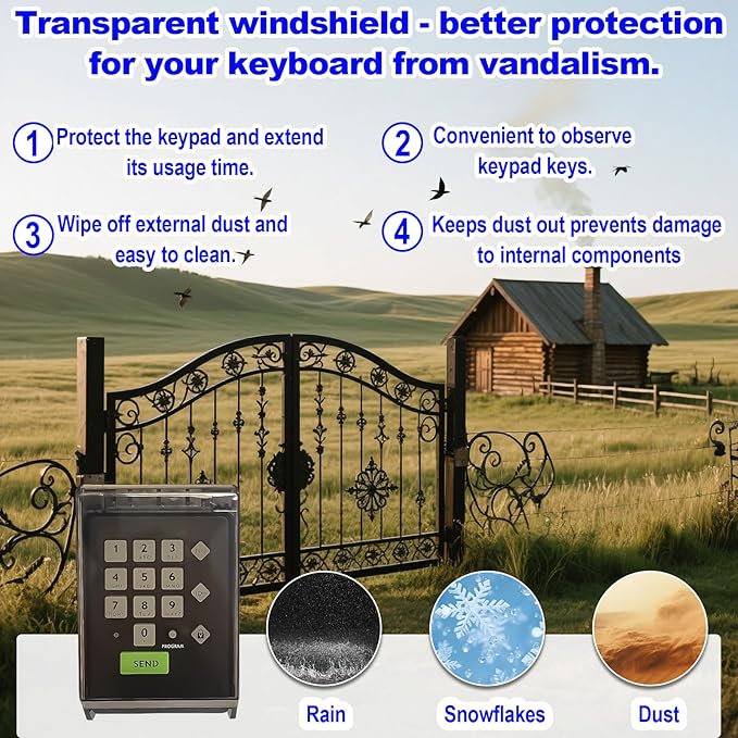 for Ghost Controls AXS1 AXP1 Remote Transmitter,5-Button Remote Transmitter for Automatic Gate Openers, Partymode, Compatible with Ghost Controls Single/Dual Control Opener Systems (AXWK Black)