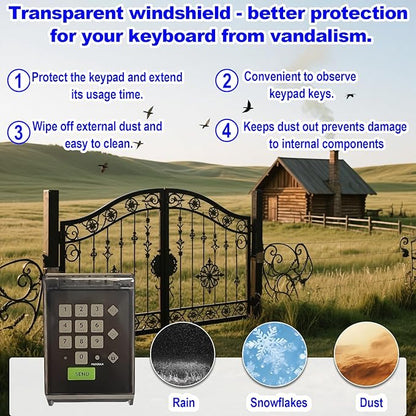 for Ghost Controls AXS1 AXP1 Remote Transmitter,5-Button Remote Transmitter for Automatic Gate Openers, Partymode, Compatible with Ghost Controls Single/Dual Control Opener Systems (AXWK Black)