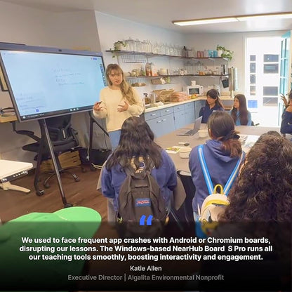 NearHub S Pro 4K UHD Smart Board,86” Windows 11 Interactive Whiteboard for Business &Education,Touchscreen Display with Built-In Camera &Microphones,All-in-One Collaboration Device for Hybrid Meetings