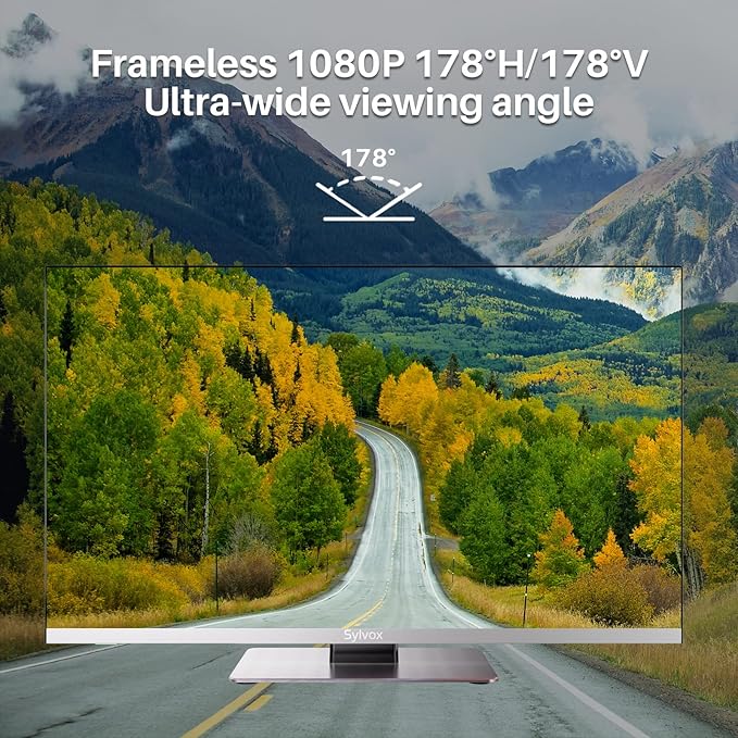 SYLVOX 24 Inch TV 12 Volt Smart TV FHD 1080P Digital Video Disc Player Built-in ARC CEC WiFi Wireless Connection Support, Suitable for RV Camper Kitchen Bedroom Boat(Limo Series),Black