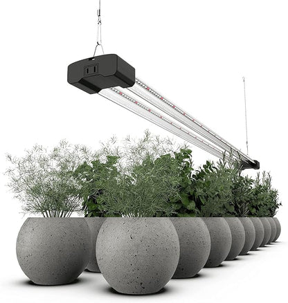 DYMOND BoostGro LED Grow Light Full Spectrum 5000K Daylight + 660nm Red Linkable Indoor Plant Lighting Fixture Tubes (4 FT, Black)