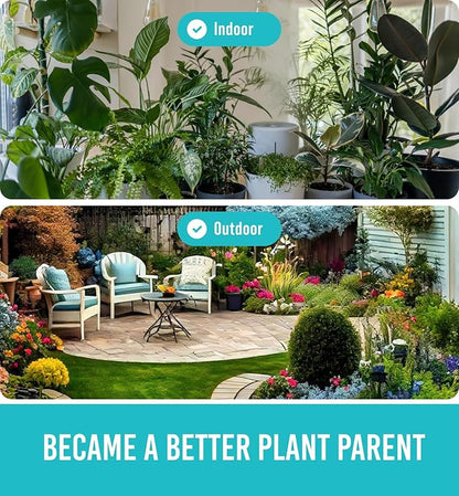 GROWIT Plant Moisture Meter Houseplants - Accurate Plant Water Meter for Indoor Plants Soil Moisture Meter Stocking Stuffers Gift for Mom Dad Adults - No Battery Needed