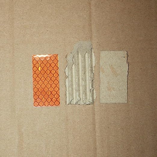 Non Fading Brown Reflective Stickers 1 inch X 2 inch, Outdoor Waterproof High Visibility Warning Safety Adhesive Reflector Tape (20 Pcs)