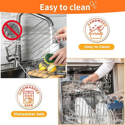 Wire Rack for Ninja DCT451 12 in 1 Smart Double Oven, 13''×12.4'' Stainless Steel Toaster Oven Replacement Parts Accessories Dehydrator Grill Rack for DCT601 DCT651 DCT401 DCT402BK Double Oven