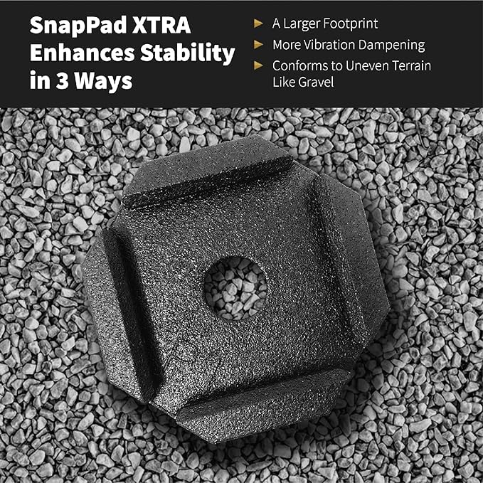 SnapPad Xtra RV Leveling Pads - Permanent Jack Stabilizers for RVs - 6" Square Leveling Jack Pads for LCI Leveling System - Heavy Duty Replacement for Blocks - Made in The USA (Square 6 4-Pack)