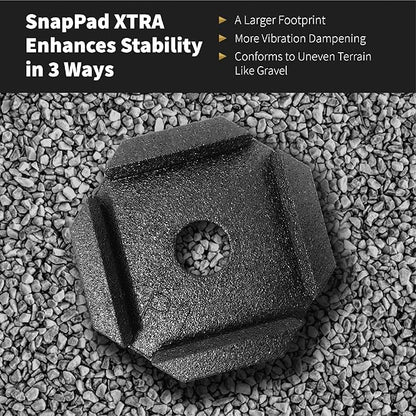 SnapPad Xtra RV Leveling Pads - Permanent Jack Stabilizers for RVs - 6" Square Leveling Jack Pads for LCI Leveling System - Heavy Duty Replacement for Blocks - Made in The USA (Square 6 4-Pack)
