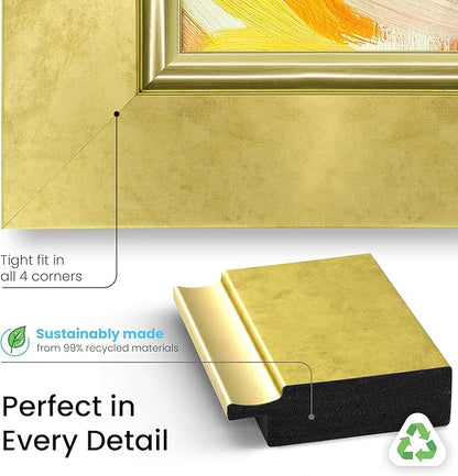Contemporary Gold 32" Premiere Deco TV Frame - Compatible ONLY with Samsung The Frame TVs (Fits 2021-2025, LS03A, LS03B, LS03C, LS03D, LS03FA)