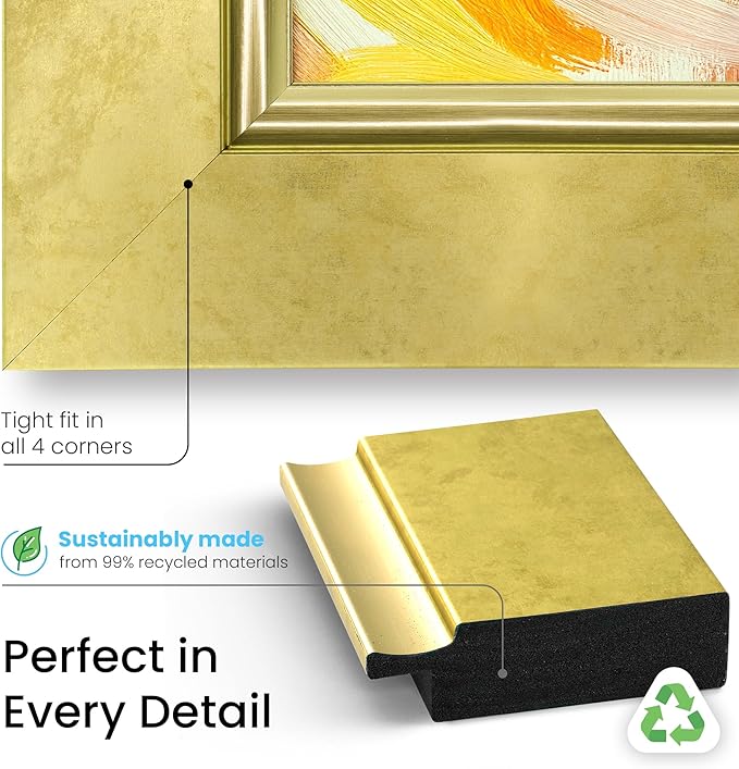 Contemporary Gold 43" Premiere Deco TV Frame - Compatible ONLY with Samsung The Frame TVs (Fits 2021-2025, LS03A, LS03B, LS03C, LS03D, LS03FA)