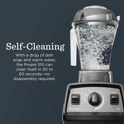 Vitamix Propel Series 510 Blender with Three Blending Programs, Professional-Grade Blender for Smoothies and More, Stainless-Steel Blades, Self-Cleaning Kitchen Appliance, 48 Oz Container, Red