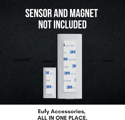 Contact Sensor Adhesive - Compatible with EUFY Sensor | Mounting Tape Replacement Pads | Works with Door, Window, Wall Alarm Sensors | Easy Mount, Peel and Stick (10 Pack - Small and Large)