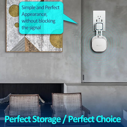 Wall Mount Holder for EERO 6+ Mesh WiFi System, Space Saving Outlet Wall Mount Bracket for EERO 6+ Router with Cord Management and Easily Moved(2 Pack)