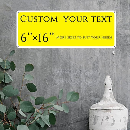 custom street sign,Custom Sign, Aluminum Weatherproof Metal Sign Multiple Sizes, Modern simplicity,Customize for Office, Business, Workplace, office, Home, Delivery Signs(6 * 16 Inch)