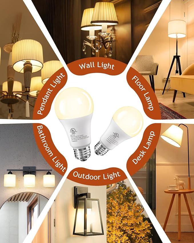 TJOY 10 Pack LED Light Bulbs, 100 Watt Equivalent A19 LED Bulbs, Soft Warm White 2700K, Energy Saving Light Bulb with E26 Standard Base, 1500 Lumens Non Dimmable Lamp Bulb for Home Bedroom Kitchen