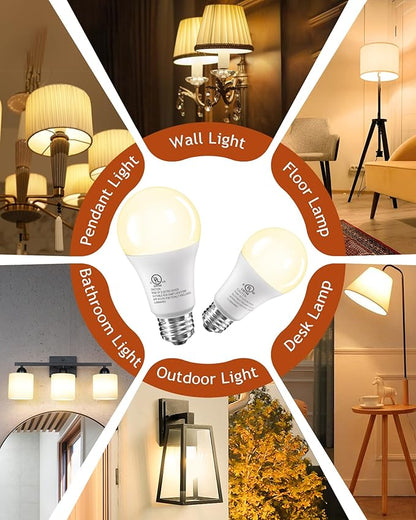 TJOY 10 Pack LED Light Bulbs, 100 Watt Equivalent A19 LED Bulbs, Soft Warm White 2700K, Energy Saving Light Bulb with E26 Standard Base, 1500 Lumens Non Dimmable Lamp Bulb for Home Bedroom Kitchen
