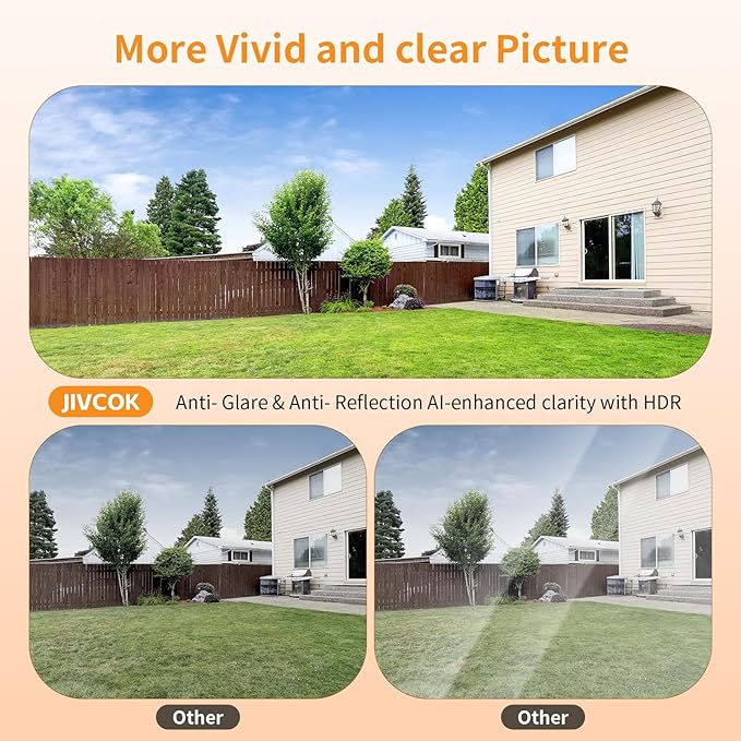 3MP 2K Window Camera, 2.4GHz & 5GHz WiFi Indoor Outdoor Camera for Home Security with AI Color Night Vision, Person & Motion Detection, 24/7 Recording, IP65 Waterproof, Works with Alexa/Google Home