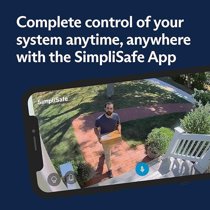 SimpliSafe 5 Piece Wireless Home Security System - Optional 24/7 Professional Monitoring - No Contract - Compatible with Alexa and Google Assistant,White