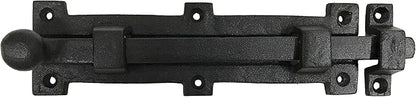 Antique style 8" Black Wrought Iron - Slide Door Bolt Latch - vintage iron - Decorative style 8 in door latch DS-04 (2)
