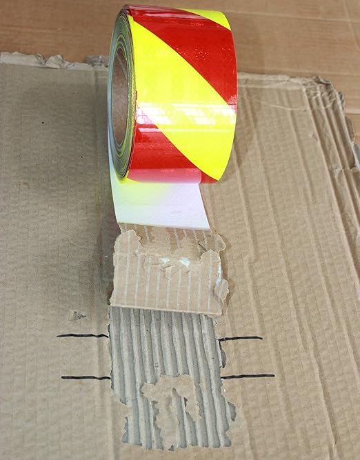 Non Fading Reflective Tape 3 inch Wide, Outdoor Waterproof High Visibility Warning Industrial Marking Tape, Safety Stickers (68 feet)