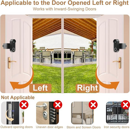 Anti-Theft Doorbell Mount Compatible with Arlo Video Doorbell 2K/HD (2nd Gen), Easy Installation, No-Drill Door Mount Cover Holder Accessories for Apartments Home Rentals Office, Not for Security Door