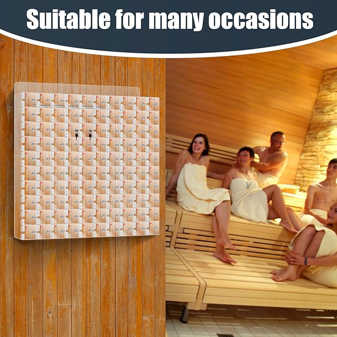 100 A Slots Cell Phone Locker Box, Clear Phone Storage, Acrylic Cell Phone Lock Box with Door Locks and Keys, Wall Mounted Cell Phones Cabinet for Office School Classroom Factory
