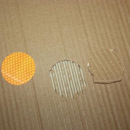 Non Fading Orange Reflective Stickers 2-inch Diameter Round Reflector, Outdoor Waterproof High Visibility Warning Adhesive Tape (100 Pcs)