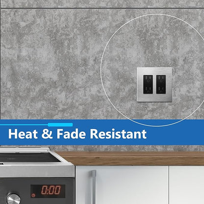 LIDER Double Decorator Metal Wall Plate, Temperature and Impact Resistant, 430 Stainless Steel, Screwless Cover, Modern Upgrade, Mid-Size 2-Gang 4.88” x 4.92”, Stainless Steel, LSMWP-32M-SS
