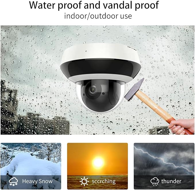 DS-2DE2A404IW-DE3 4MP PTZ IP Camera Outdoor/Indoor, 4X Optical Zoom, Low-Light Performance, IK10, IP66, 2.8-12MM Lens International English Version