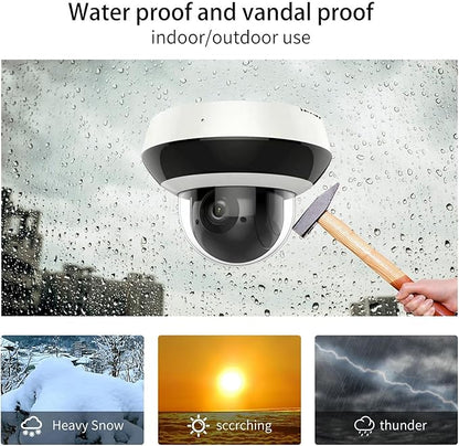 DS-2DE2A404IW-DE3 4MP PTZ IP Camera Outdoor/Indoor, 4X Optical Zoom, Low-Light Performance, IK10, IP66, 2.8-12MM Lens International English Version