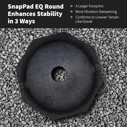 SnapPad EQ Permanently Attached RV Leveling Jack Pad for Equalizer Landing Feet (Round 4-Pack)
