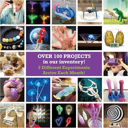 6-Month Subscription | Science Kits for Kids with 18 Hands-On STEM Experiments, 3 Projects Per Box, All Supplies Included | Home & Remote School Learning for Ages 7–12, New Box Every Month