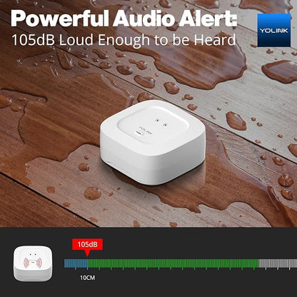 YoLink Smart Home Starter Kit: SpeakerHub & Water Leak Sensor 4 with 105dB Audio Alarm 3-Pack, SMS/Text, Email & Push Notifications, Freeze Warning, LoRa Up to 1/4 Mile Open-Air Range, w/Alexa, IFTTT