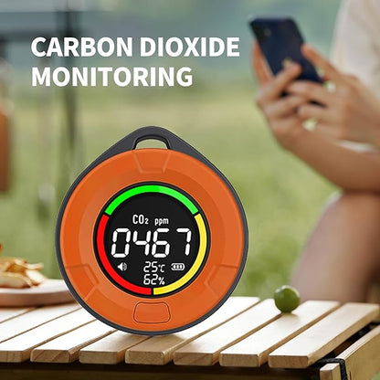 Protmex 4 in 1 Portable Carbon Monoxide Detector, Professional Rechargeable CO CO2 Detector Meter Air Quality Monitor with Magnetic Suction, RV Carbon Dioxide Detector Alarm Temp/Humidity Sensor