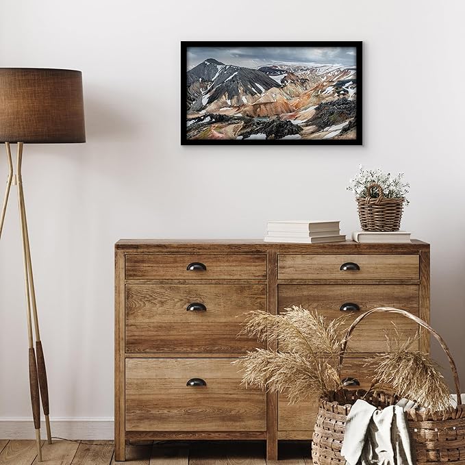 Americanflat 12x22 Picture Frame with Polished Plexiglass - Signature Collection - Gallery-Style Frames Made of Engineered Wood - Photo Frame for Wall Display - Black
