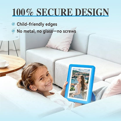 5x7 Picture Frame with Acrylic Front, ABS Frame for 5x7 or 4x6 Photos, Shatterproof UV-Resistant Tabletop Photo Frame, Vertical/Horizontal Display for Home Décor, Blue-v1