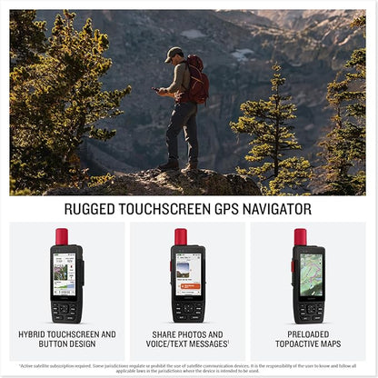 Garmin® GPSMAP® H1i Plus, Premium GPS Handheld Navigator with inReach® Plus Technology to Share Texts, Photos, Voice Memos and SOS Off-Grid, Touchscreen and Buttons, Long Battery Life, Preloaded Maps