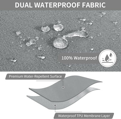 Easy-Going 100% Waterproof Recliner Cover Additional Seat Cover for Reclining Couch, Stretch Sofa Covers Washable Furniture Protector for Kids & Pets, 1 Seat, Light Gray