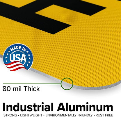 Custom Caution Sign, OSHA Sign, 24x30 Inches, 3M EGP Reflective, Rust Free .080 Aluminum, Fade Resistant, Made in USA by My Sign Center