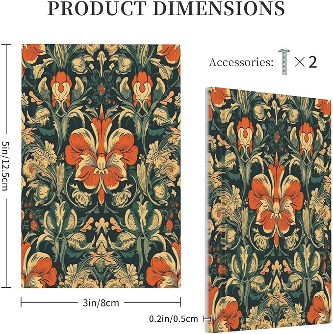 Light Switch Cover Plate William Morris Abstract Floral Plant Pattern Orangeyellowgreen 1 Gang No Device Blank Electrical Wall Plates Faceplate Decorative Switch Plate for Bedroom