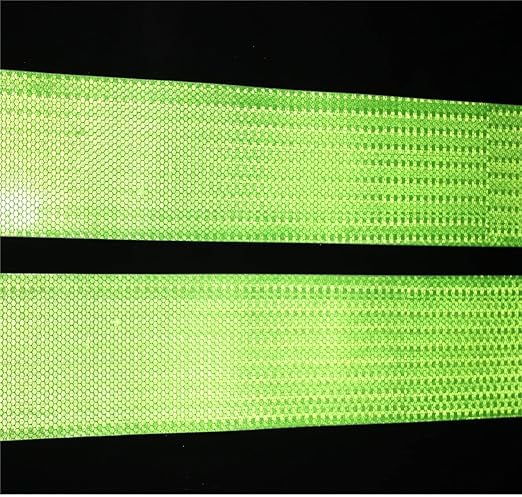 Green Reflective Tape Outdoor Waterproof 4 inch Wide, High Visibility Warning Industrial Marking Tape, Safety Stickers (68 feet,5 Rolls)
