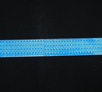 Blue Reflective Tape 1 inch Wide, Outdoor Waterproof High Visibility Warning Industrial Marking Tape, Safety Stickers (68 feet,10 Rolls)